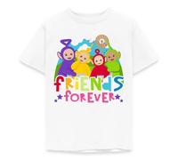 Spreadshirt Les Télétubbies Friends Forever Dessin D'Amitié T Shirt Enfant, 98/104 (3-4 Ans), Blanc