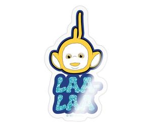 Spreadshirt Les Télétubbies Laa-Laa En Design Pailleté Autocollant Sticker, 10 x 10 cm, brillant transparent