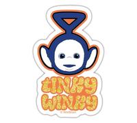 Spreadshirt Les Télétubbies Tinky Winky En Design Pailleté Autocollant Sticker, 10 x 10 cm, blanc mat