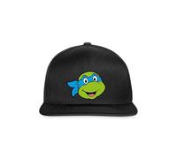 Spreadshirt Les Tortues Ninja Leonardo Costume Déguisement Casquette Snapback, Taille Unique, Noir/Noir