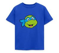 Spreadshirt Les Tortues Ninja Leonardo Costume Déguisement T-Shirt Enfant, 122/128 (7-8 Ans), Bleu Royal