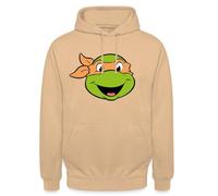 Spreadshirt Les Tortues Ninja Michelangelo Costume Déguisement Sweat À Capuche Unisexe, M, pêche