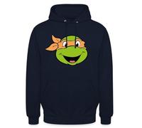 Spreadshirt Les Tortues Ninja Michelangelo Costume Déguisement Sweat À Capuche Unisexe, S, Marine
