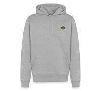 Spreadshirt Les Tortues Ninja Raphaël Broderie Sweat À Capuche Premium Homme, XXL, Gris chiné
