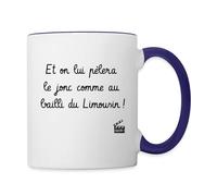 Spreadshirt Les Visiteurs : Réplique Culte - Humour Noir Mug Bicolore, taille unique, blanc/bleu cobalt
