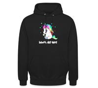 Spreadshirt Licorne Beurk des Gens Sweat À Capuche Unisexe, M, Noir
