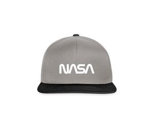 Spreadshirt Logo NASA Casquette Snapback, Taille Unique, Gris Graphite/Noir
