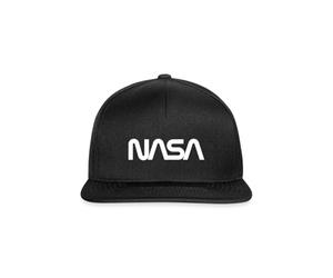 Spreadshirt Logo NASA Casquette Snapback, Taille Unique, Noir/Noir