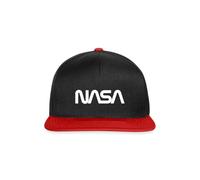 Spreadshirt Logo NASA Casquette Snapback, Taille Unique, Noir/Rouge