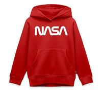 Spreadshirt Logo NASA Sweat À Capuche Enfant Premium, 122/128 (6 Ans), Rouge