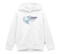 Spreadshirt Looney Tunes Bugs Bunny avec Snowboard Sweat À Capuche Enfant Premium, 110/116 (4 Ans), Blanc