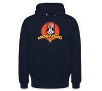 Spreadshirt Looney Tunes Bugs Bunny Logo Classic Sweat À Capuche Unisexe, 3XL, Marine