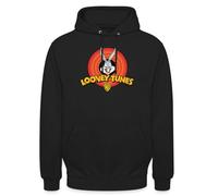Spreadshirt Looney Tunes Bugs Bunny Logo Classic Sweat À Capuche Unisexe, M, Noir