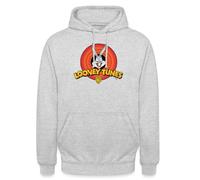 Spreadshirt Looney Tunes Bugs Bunny Logo Classic Sweat À Capuche Unisexe, XXL, Gris Clair chiné