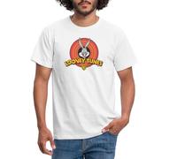 Spreadshirt Looney Tunes Bugs Bunny Logo Classic T-Shirt Homme, L, Blanc