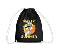 Spreadshirt Looney Tunes Bugs Bunny Prêt pour l'été Sac À Dos Cordon, Taille Unique, Noir