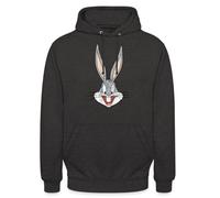 Spreadshirt Looney Tunes Bugs Bunny Vintage Lapin Sweat À Capuche Unisexe, XXL, Charbon