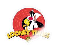 Spreadshirt Looney Tunes Sylvestre Et Titi Autocollant Sticker, 10 x 10 cm, brillant transparent