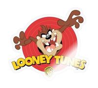 Spreadshirt Looney Tunes Taz Diable De Tasmanie Autocollant Sticker, 10 x 10 cm, brillant transparent