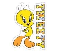 Spreadshirt Looney Tunes Titi Tweety Autocollant Sticker, 10 x 10 cm, blanc mat