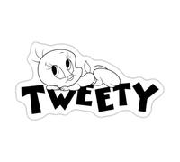 Spreadshirt Looney Tunes Titi Tweety Dessin Animé Autocollant Sticker, 10 x 10 cm, blanc mat