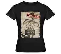 Spreadshirt Looney Tunes Vil Coyote Busted Humour Cool T-Shirt Femme, XL, Noir
