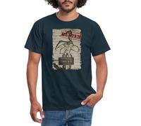 Spreadshirt Looney Tunes Vil Coyote Busted Humour Cool T-Shirt Homme, 4XL, Marine