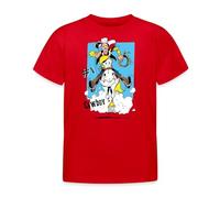 Spreadshirt Lucky Luke et Jolly Jumper en Action T-Shirt Enfant, 122/128 (7-8 Ans), Rouge
