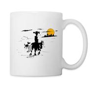 Spreadshirt Lucky Luke Jolly Jumper Rantanplan Mug Blanc
