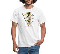 Spreadshirt Lucky Luke Les Frères Dalton T-Shirt Homme, L, Blanc