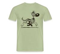 Spreadshirt Lucky Luke Rantanplan Design T Shirt Homme, M, Vert Sauge