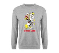 Spreadshirt Lucky Luke sur Jolly Jumper Marchandise BD Sweat Unisexe, XXL, Gris chiné