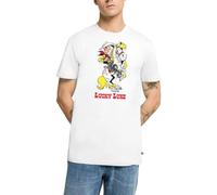 Spreadshirt Lucky Luke sur Jolly Jumper Marchandise BD T Shirt Homme Premium, XL, Blanc