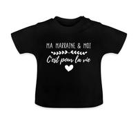 Spreadshirt Ma Marraine et Moi C’est pour la Vie T Shirt Bébé Bio