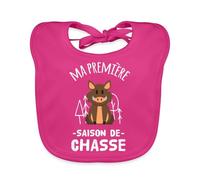 Spreadshirt Ma Première Saison de Chasse Au Sanglier Bavoir Bébé Bio