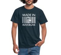 Spreadshirt Made in Auvergne Tracteur T-Shirt Homme, XXL, Marine