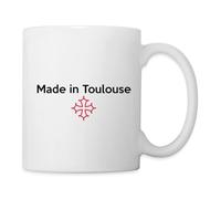 Spreadshirt Made in Toulouse Croix Occitane Cadeau Toulousaine Mug Blanc, taille unique, blanc