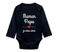 Spreadshirt Maman Papa Je Vous Aime Body Manches Longues Bébé Bio