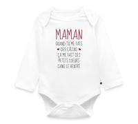 Spreadshirt Maman Quand Tu Me Fais Des Câlins Body Manches Longues Bébé Bio
