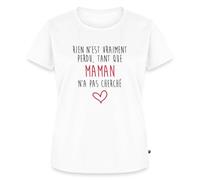 Spreadshirt Maman Rien n'est Perdu T-Shirt Premium Femme, S, Blanc