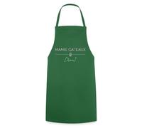 Spreadshirt Mamie Gateaux Avec Nom Tablier Personnalisable Avec Nom Cadeau Tablier Cuisine, taille unique, vert foncé