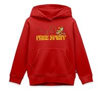 Spreadshirt Marsupilami Free Spirit Sweat À Capuche Enfant Premium, 98/104 (2 Ans), Rouge