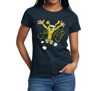 Spreadshirt Marsupilami Joyeux T Shirt Femme, XXL, Marine