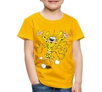 Spreadshirt Marsupilami Joyeux T-Shirt Premium Enfant, 98/104 (2 Ans), Jaune Soleil