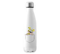 Spreadshirt Marsupilami Sort De La Poche Poitrine Gourde Isotherme, 500 ml, blanc