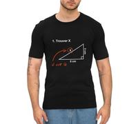 Spreadshirt Mathématiques Trouvez X Triangle T Shirt Homme Coupe Ajustée, XXL, Noir