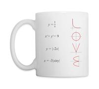 Spreadshirt Maths Amour Geek Mug Blanc, taille unique, blanc