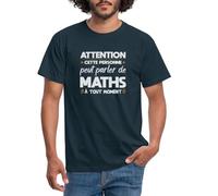 Spreadshirt Maths Geek Nerd Science Humour - Cadeau pour Un Prof De Maths ou Mathématicien Drôle T Shirt Homme, XL, Marine