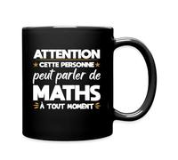 Spreadshirt Maths Geek Nerd Science Humour - Cadeau Pour Un Prof De Maths ou Mathématicien Drôle Tasse Mug, taille unique, noir