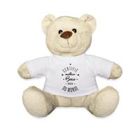 Spreadshirt Meilleur Beau-Papa du Monde Cadeau Beau-Père Peluche, Taille Unique, Blanc